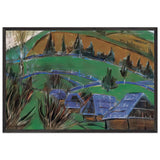 Landscape in Transylvania by Istvan Nagy, framed poster