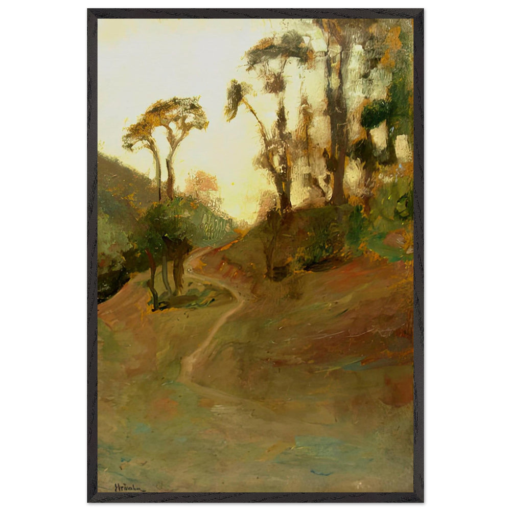 Landscape by Ipolit Strambu, framed poster