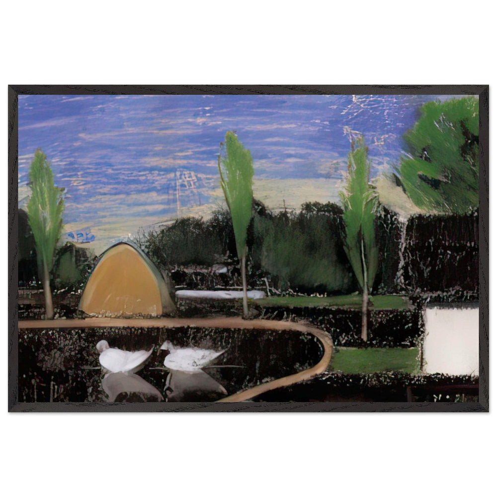 Landscape by Istvan Nagy, framed poster