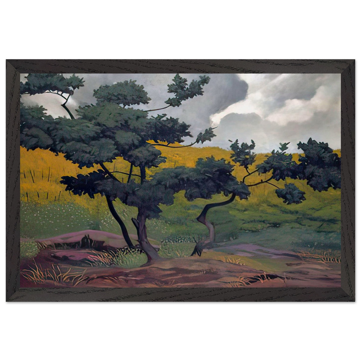 Landscape Made in Wood by Felix Vallotton, framed poster, view 2