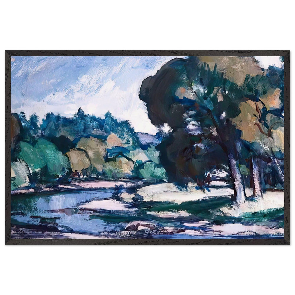 Landscape near Calvine by Samuel Peploe, framed poster