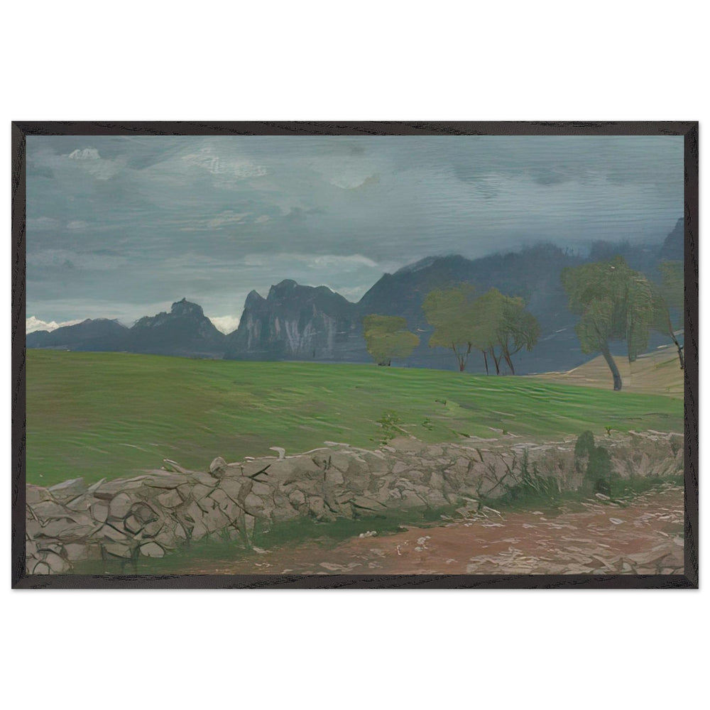 Landscape near Rocca di Mezzo by Edward Okuń, framed poster