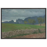Landscape near Rocca di Mezzo by Edward Okuń, framed poster