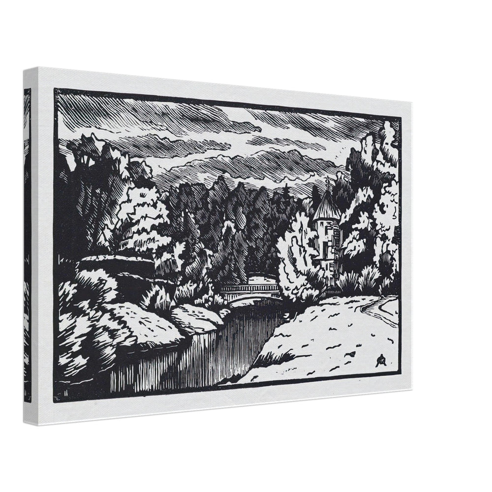 Landscape near the Pil Tower by Anna Ostroumova-Lebedeva, canvas