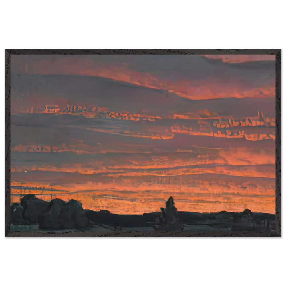 Landscape by Nicholas Roerich, framed poster