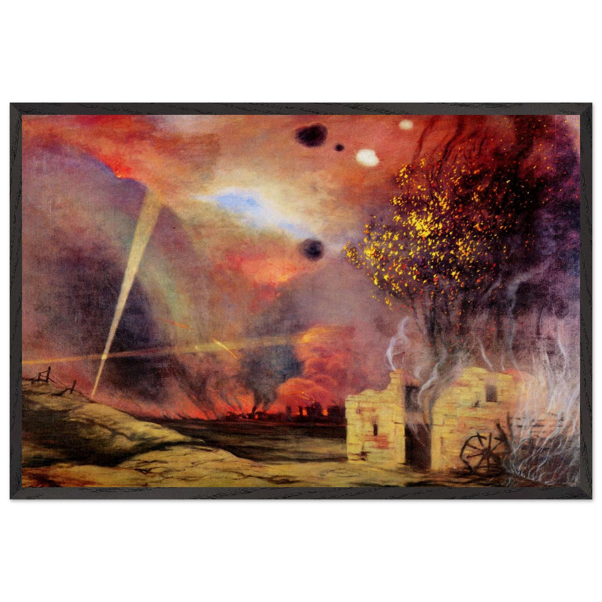 Landscape off Ruins and Fires by Felix Vallotton, framed poster