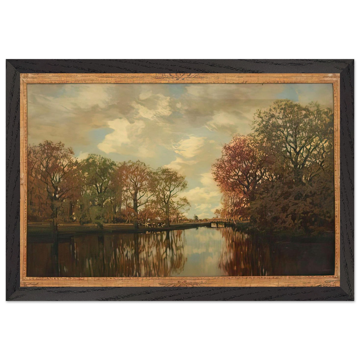 Landscape Scene with a Windmill by Arnold Marc Gorter, framed poster, view 2