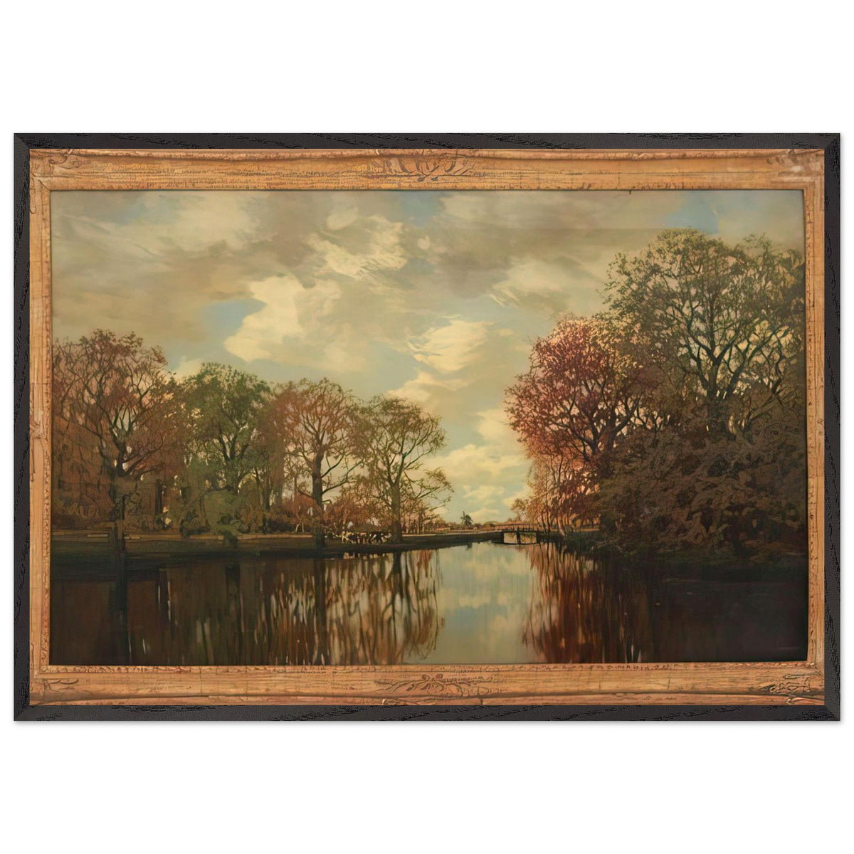 Landscape Scene with a Windmill by Arnold Marc Gorter, framed poster, view 3