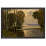 Landscape with Birch Trees by Vilhelms Purvitis, framed poster, view 2
