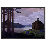 Landscape with Chapel by Nicholas Roerich, framed poster, view 3