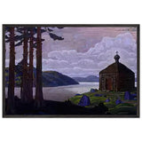 Landscape with Chapel by Nicholas Roerich, framed poster