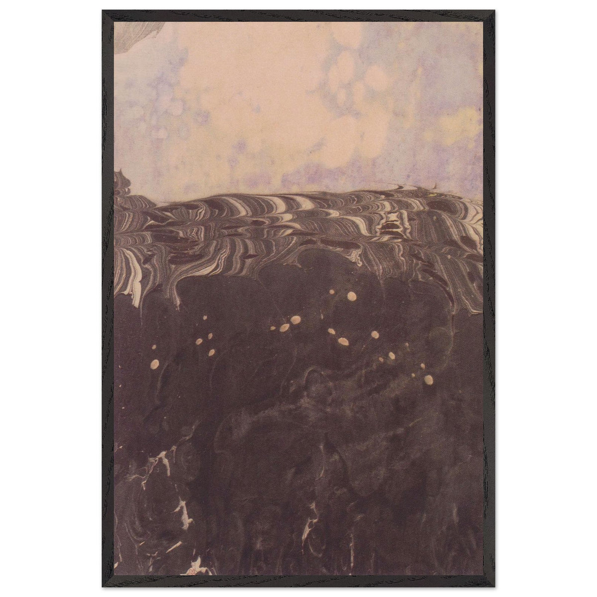 Landscape with cloudy sky by Koloman Moser, framed poster