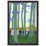 Landscape with Green Trees or Beech Trees in Kerduel by Maurice Denis, framed poster, view 2