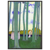 Landscape with Green Trees or Beech Trees in Kerduel by Maurice Denis, framed poster, view 3