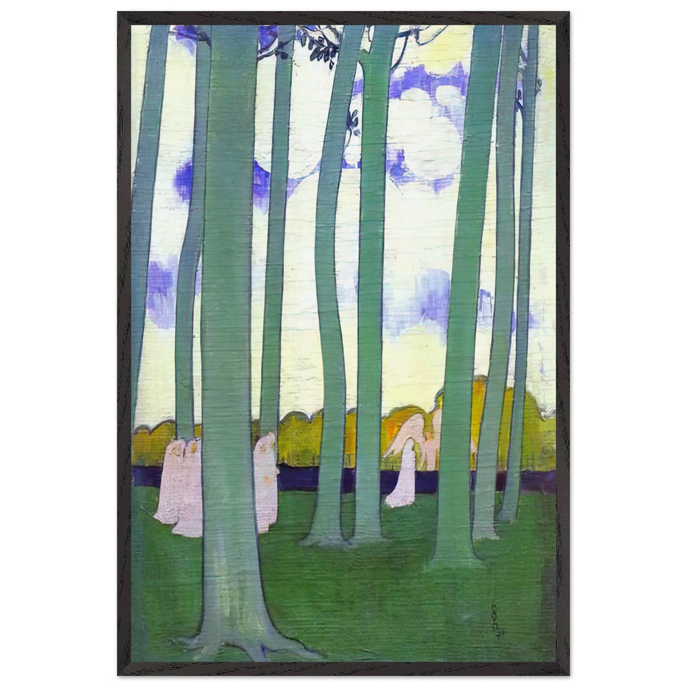 Landscape with Green Trees or Beech Trees in Kerduel by Maurice Denis, framed poster