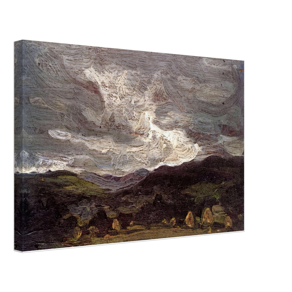 Landscape with Haystacks by Samuel Peploe, canvas