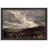 Landscape with Haystacks by Samuel Peploe, framed poster, view 2