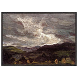 Landscape with Haystacks by Samuel Peploe, framed poster, view 3