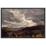 Landscape with Haystacks by Samuel Peploe, framed poster