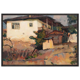 Landscape with Houses by Stefan Popescu, framed poster
