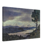 Landscape with Lake and Tree on the Shore by Nicholas Roerich, canvas