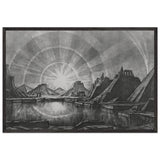 Landscape with lake by Konstantin Bogaevsky, framed poster