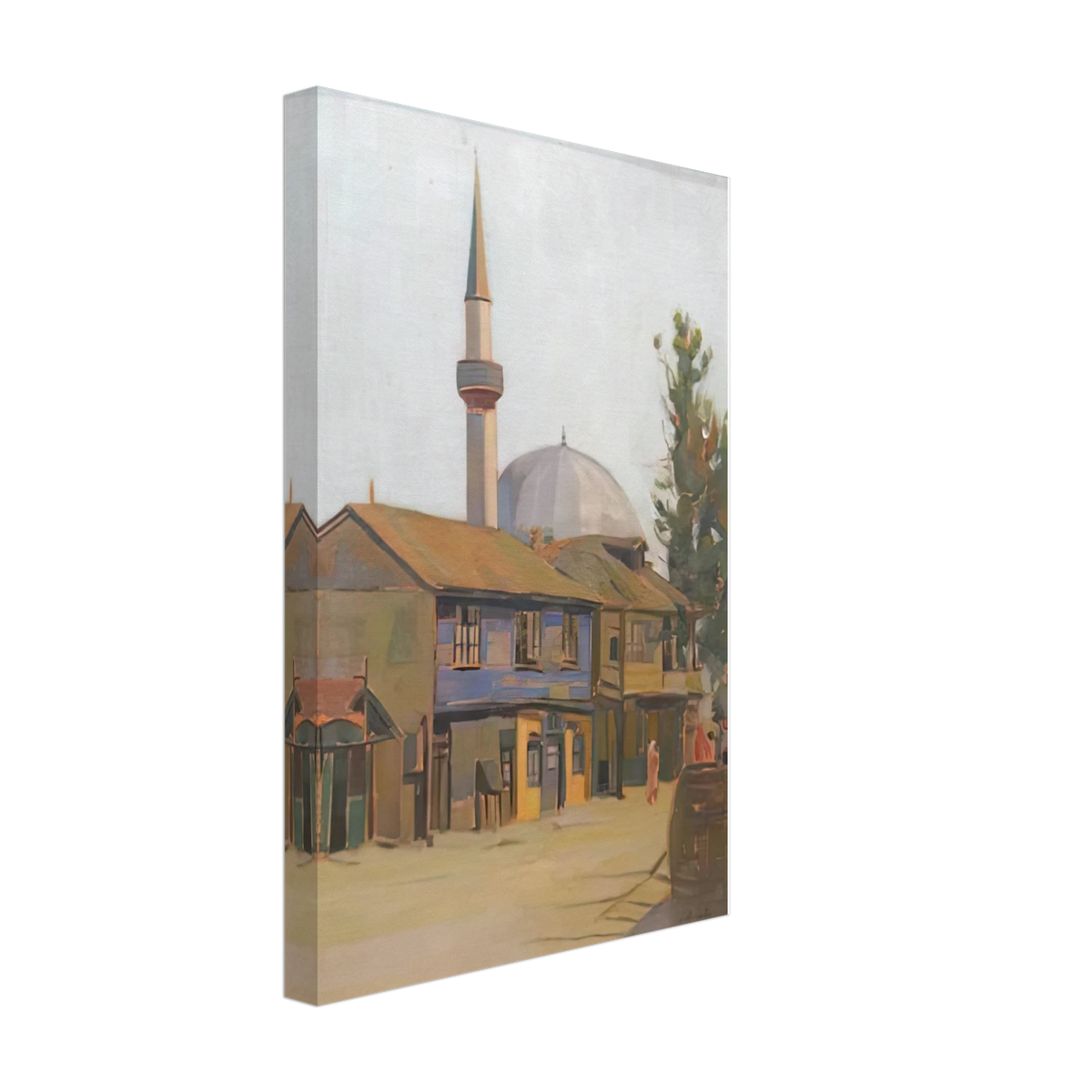 Landscape with Mosque by Constantin Artachino, canvas, view 2