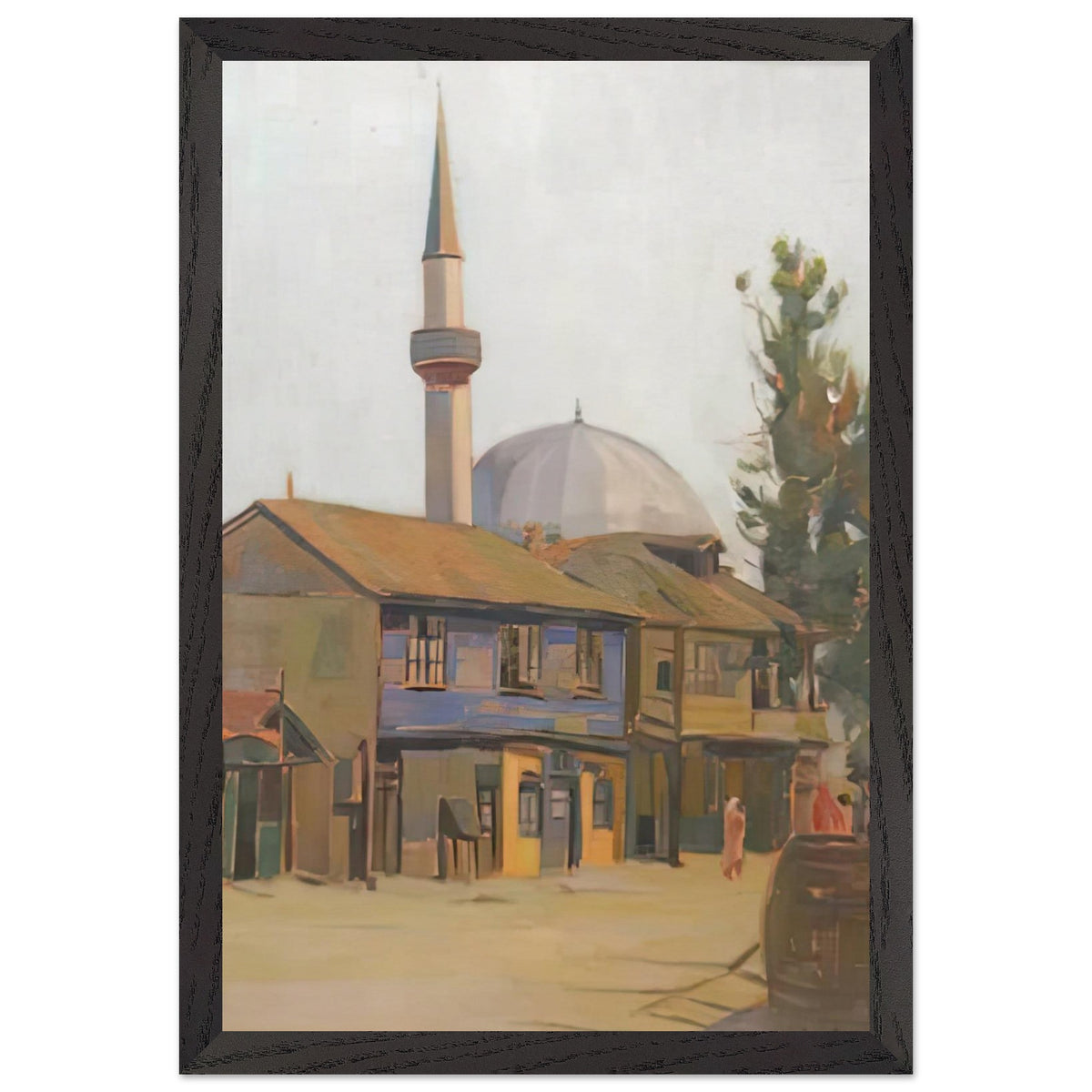Landscape with Mosque by Constantin Artachino, framed poster, view 2