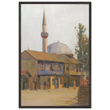Landscape with Mosque by Constantin Artachino, framed poster