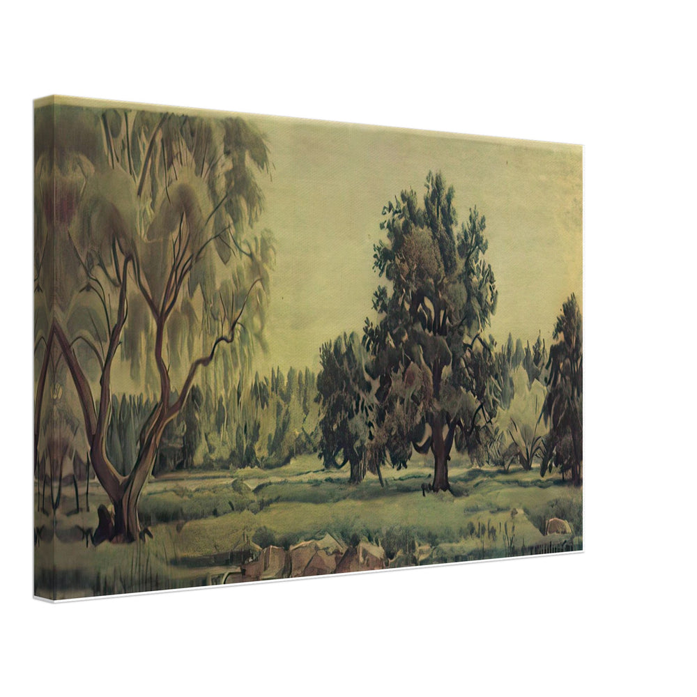 Landscape with oaks and willows by Konstantin Bogaevsky, canvas