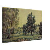 Landscape with oaks and willows by Konstantin Bogaevsky, canvas