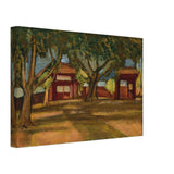 Landscape with Tainan Seibyo by Fujishima Takeji, canvas, view 2