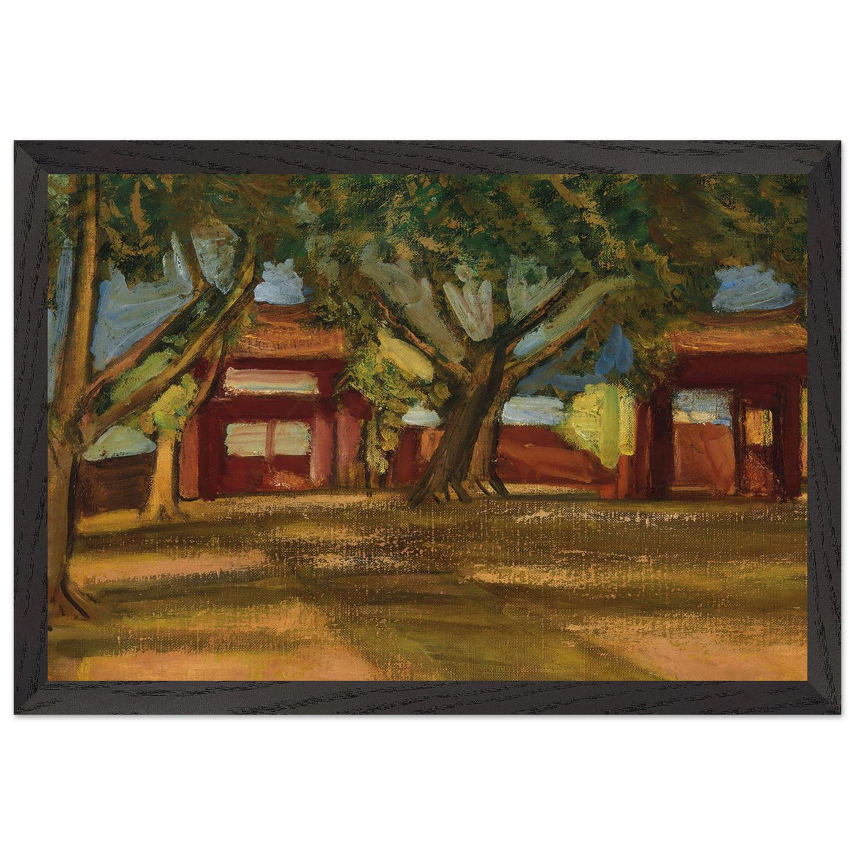 Landscape with Tainan Seibyo by Fujishima Takeji, framed poster, view 2