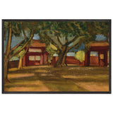 Landscape with Tainan Seibyo by Fujishima Takeji, framed poster