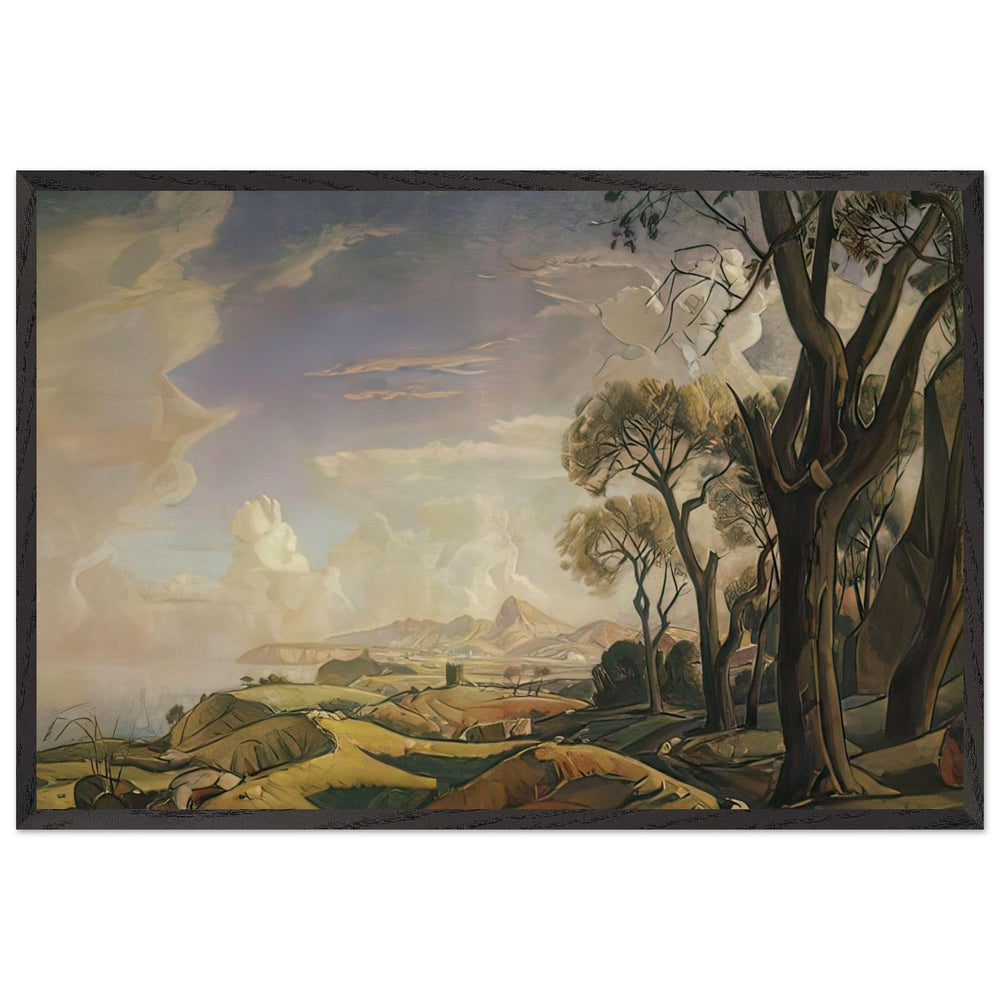 Landscape with Trees by Konstantin Bogaevsky, framed poster