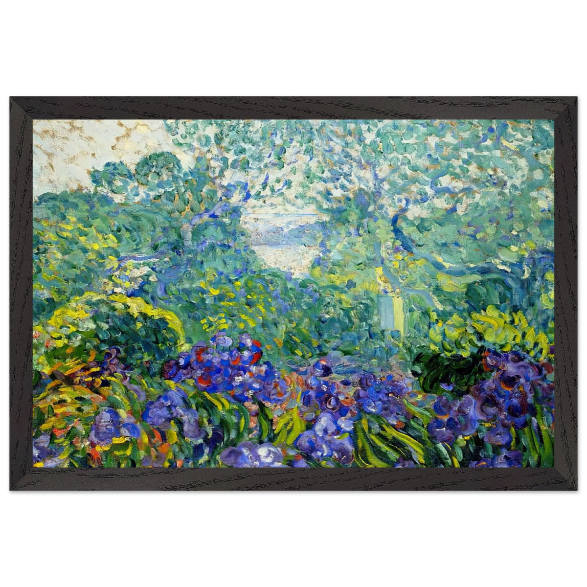 Landscape with Violet Irises by Louis Valtat, framed poster, view 2
