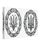 Large and Small State Emblems of the Ukrainian People Republic by Vasyl Hryhorovych Krychevsky, canvas, view 2