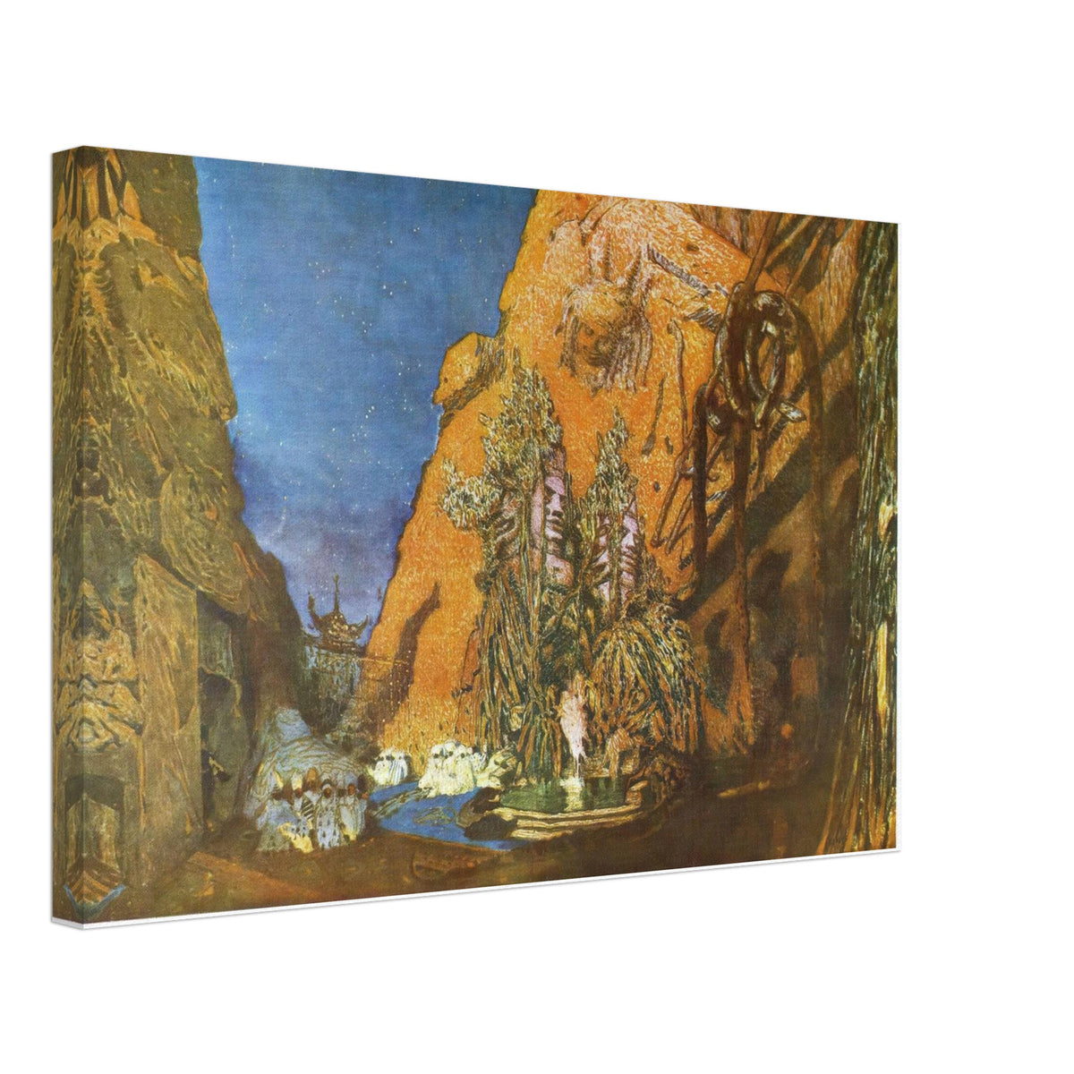 Le dieu bleu Set Design by Leon Bakst, canvas