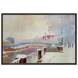 Leningrad. Fontanka and the Summer Garden in Frost by Anna Ostroumova-Lebedeva, framed poster