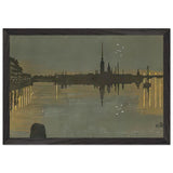 Leningrad. View of the fortress at night by Anna Ostroumova-Lebedeva, framed poster, view 2