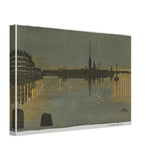 Leningrad. View of the fortress at night by Anna Ostroumova-Lebedeva, canvas, view 2