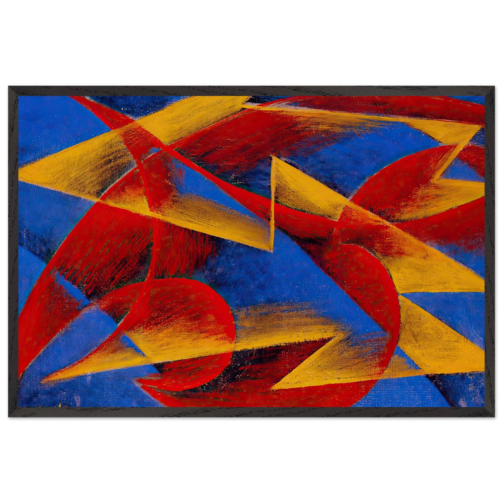 Line of Speed by Giacomo Balla, framed poster