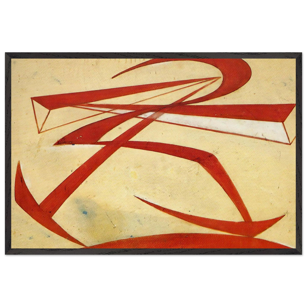 Lines-Force of Boccioni's Fist by Giacomo Balla, framed poster