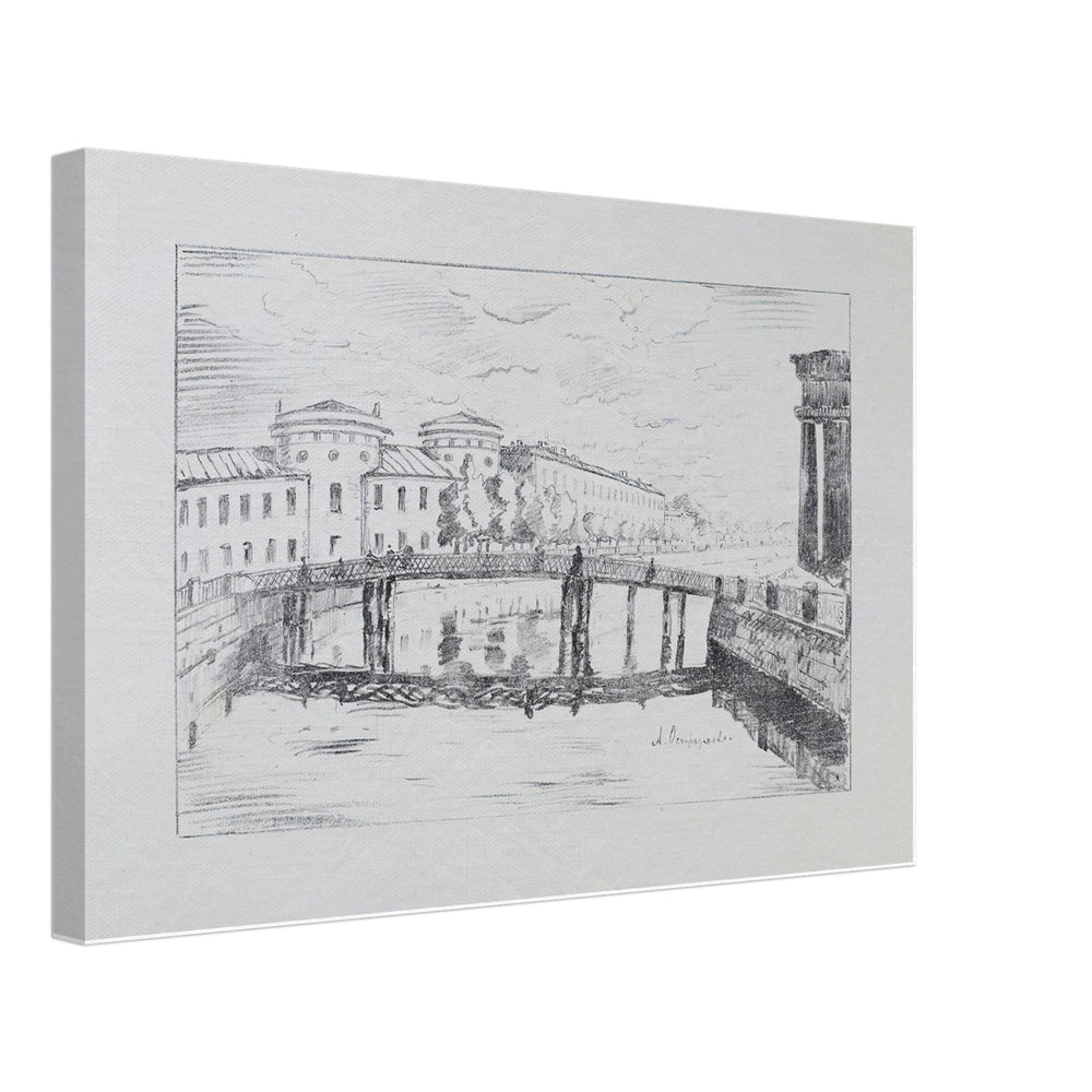 Lithuanian Castle by Anna Ostroumova-Lebedeva, canvas