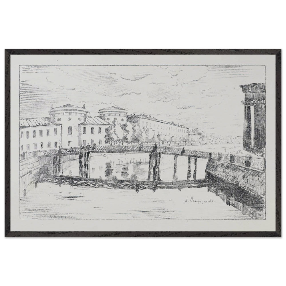 Lithuanian Castle by Anna Ostroumova-Lebedeva, framed poster