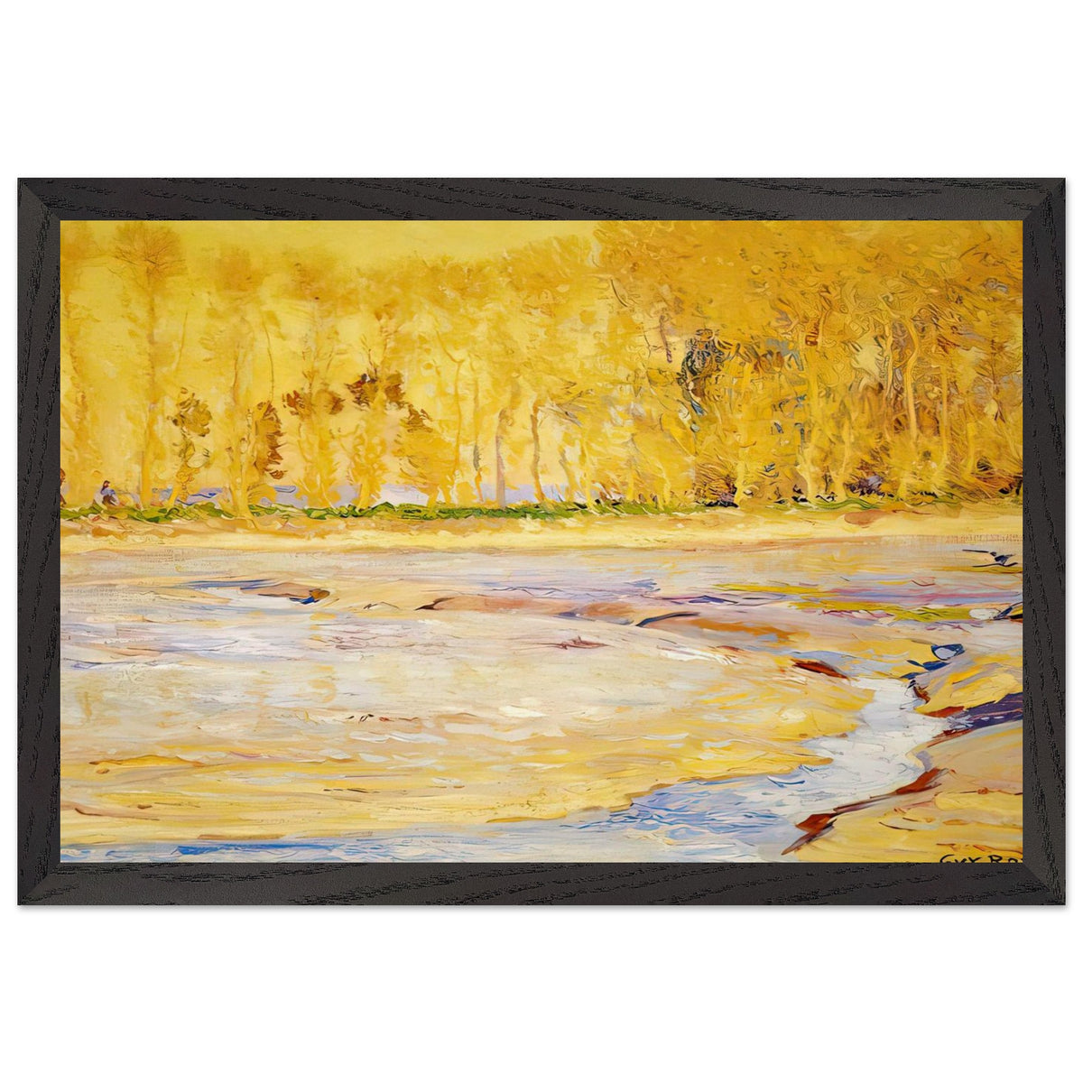 Low Tide Honfleur by Guy Rose, framed poster, view 2