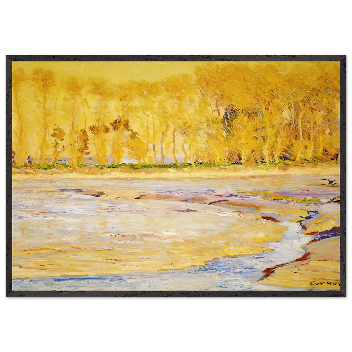 Low Tide Honfleur by Guy Rose, framed poster, view 3