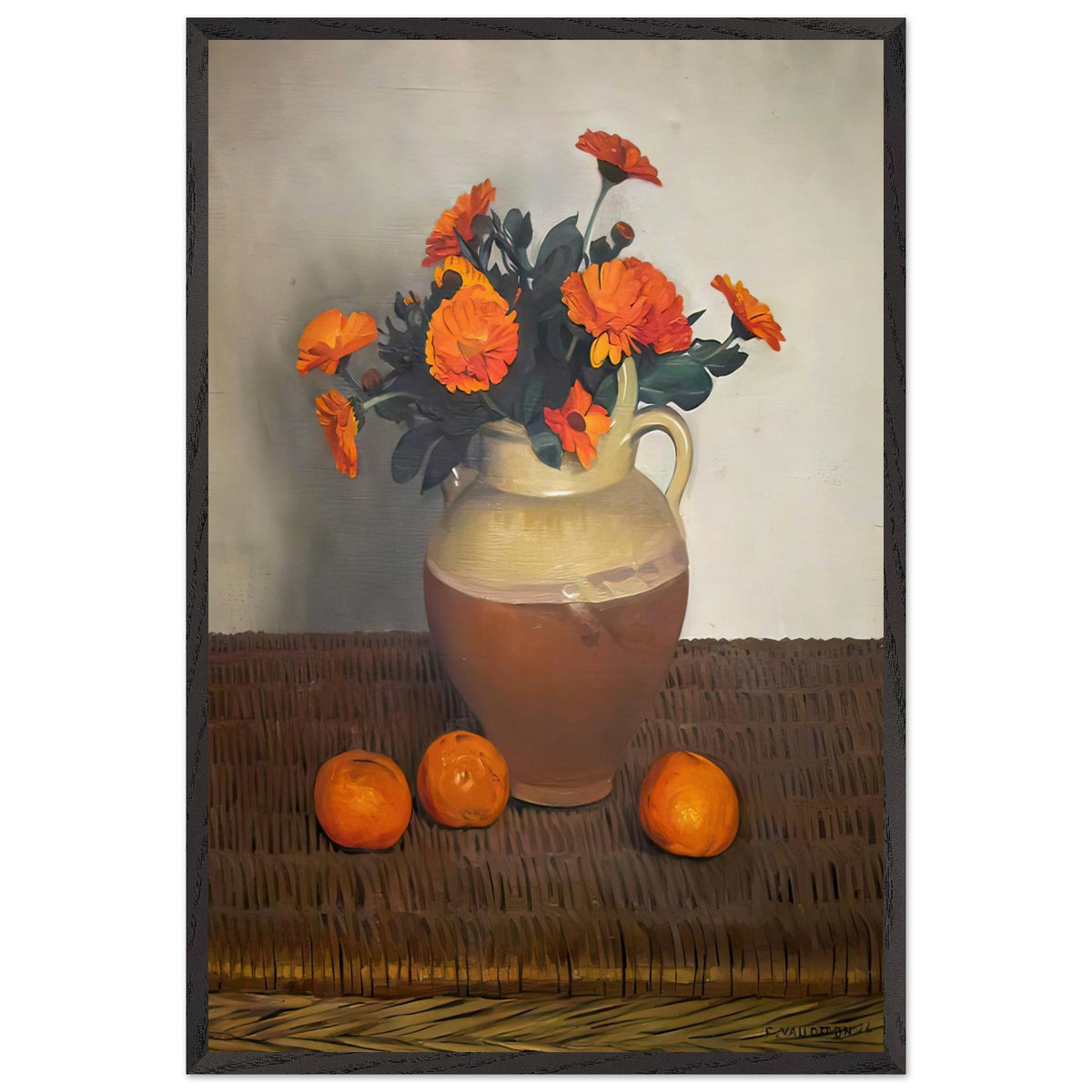 Marigolds and Tangerines by Felix Vallotton, framed poster