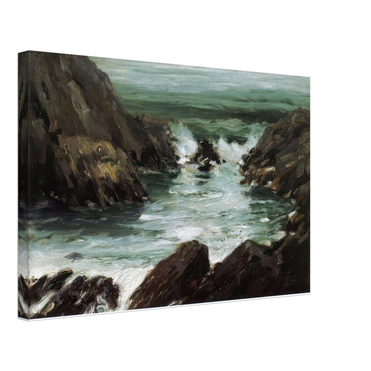 Marine with Rocks by Robert Henri, canvas