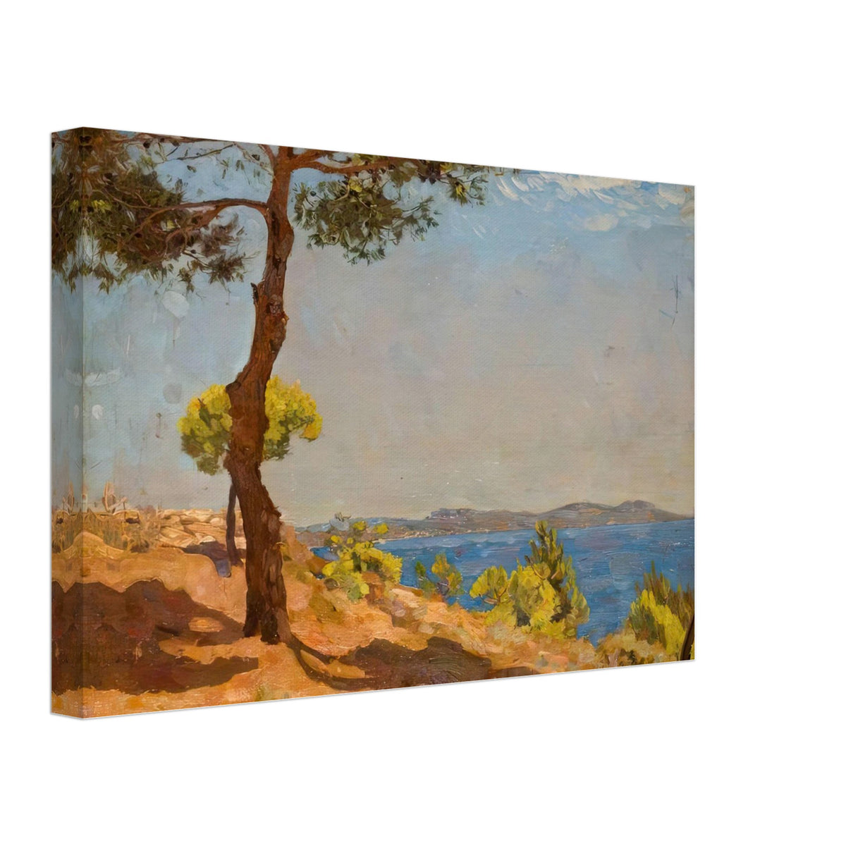 Mediterranean Coastline by Algernon Talmage, canvas, view 2